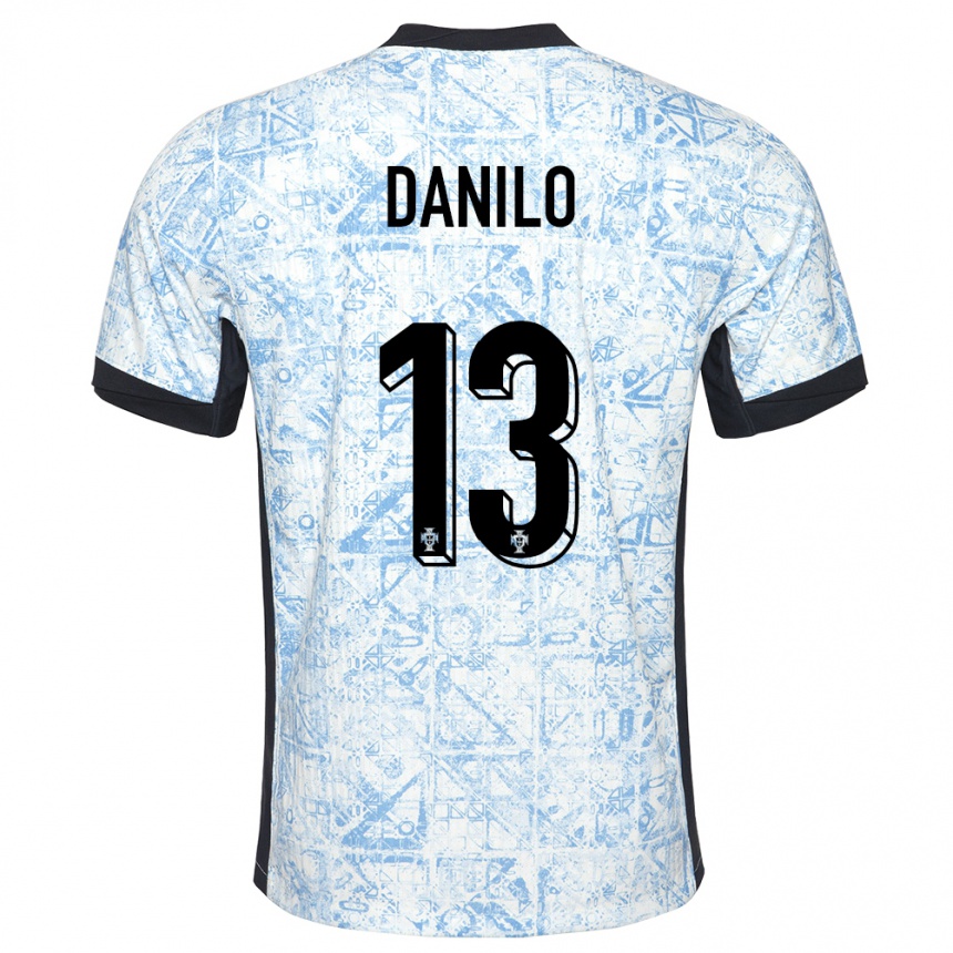 Niño Fútbol Camiseta Portugal Danilo Pereira #13 Crema Azul 2ª Equipación 24-26 Argentina