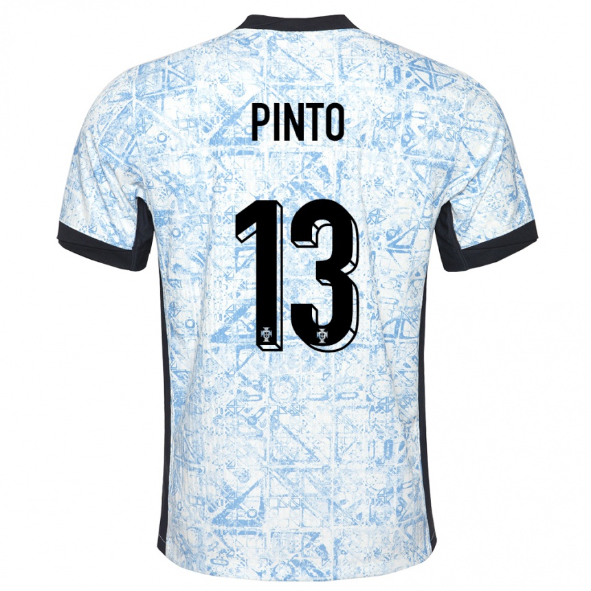 Niño Fútbol Camiseta Portugal Fatima Pinto #13 Crema Azul 2ª Equipación 24-26 Argentina