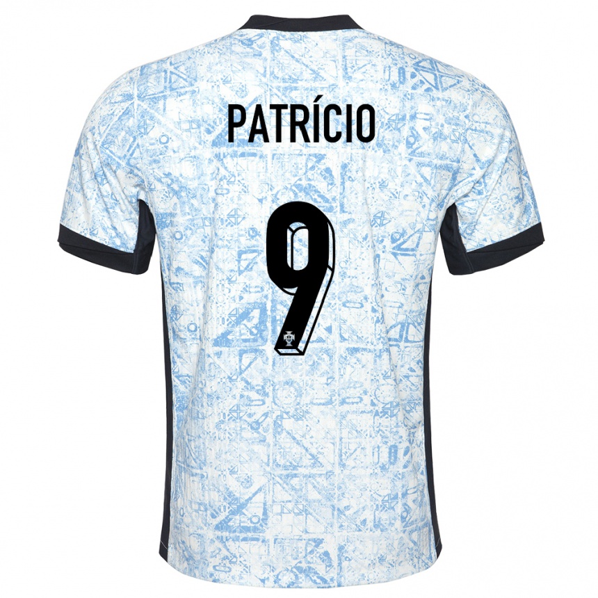 Niño Fútbol Camiseta Portugal Nuno Patricio #9 Crema Azul 2ª Equipación 24-26 Argentina