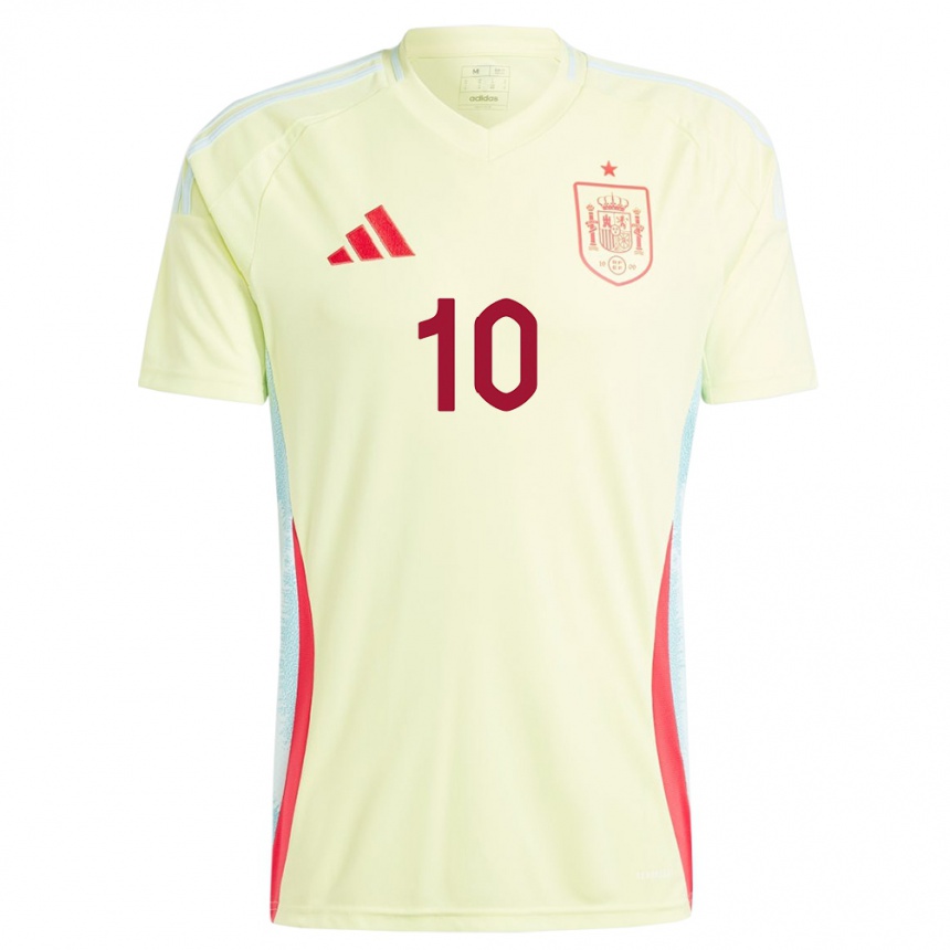 Niño Fútbol Camiseta España Marco Asensio #10 Amarillo 2ª Equipación 24-26 Argentina