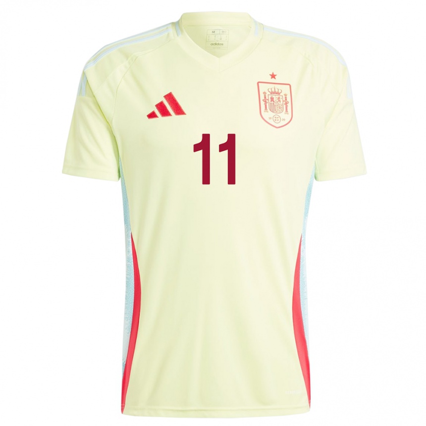 Niño Fútbol Camiseta España Alba Redondo #11 Amarillo 2ª Equipación 24-26 Argentina