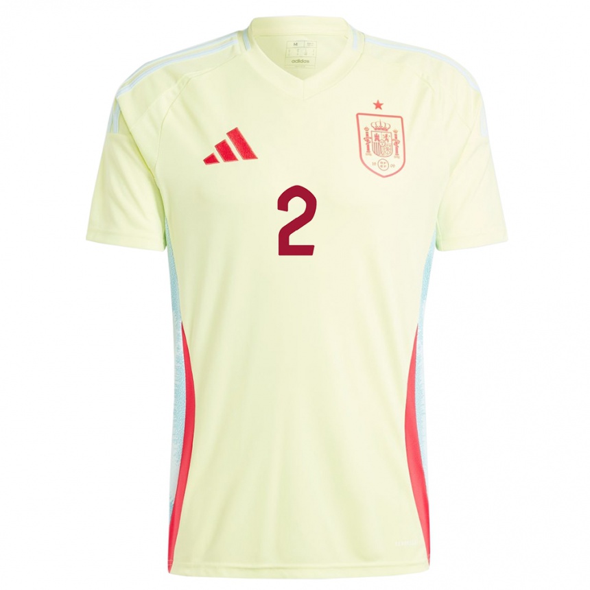 Niño Fútbol Camiseta España Carles Sogorb #2 Amarillo 2ª Equipación 24-26 Argentina