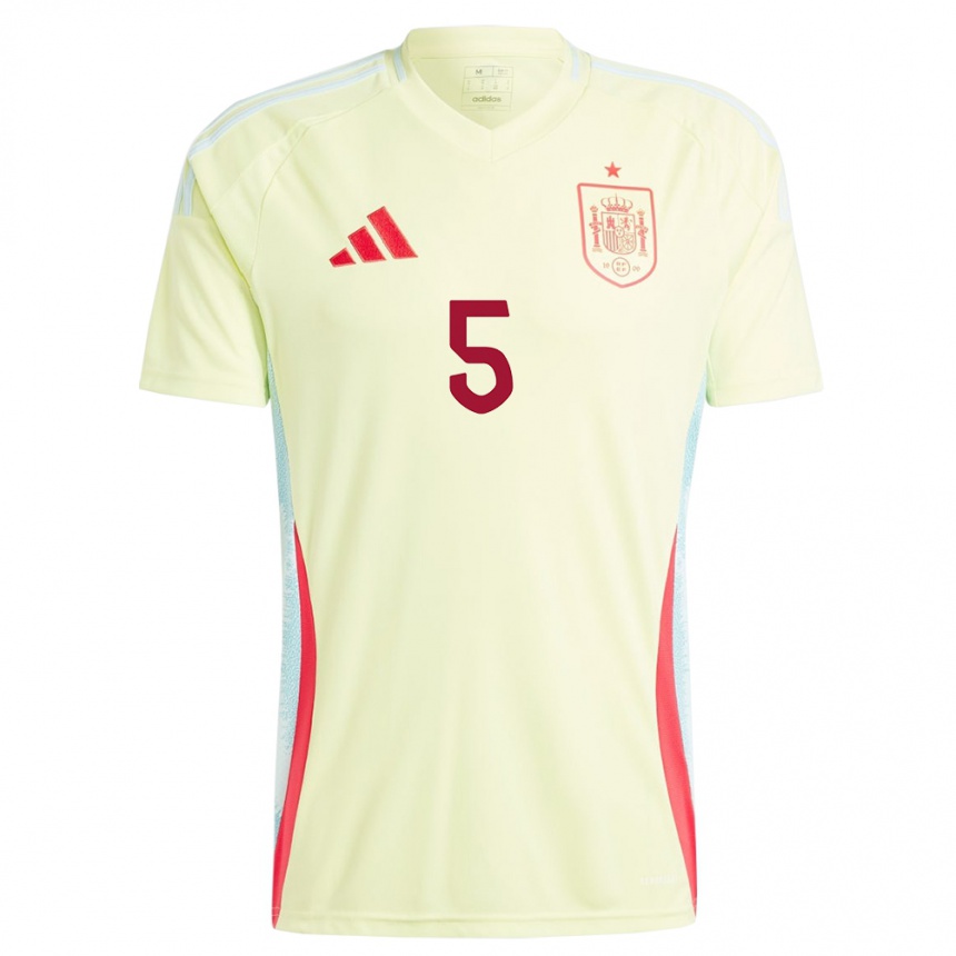 Niño Fútbol Camiseta España Sergio Busquets #5 Amarillo 2ª Equipación 24-26 Argentina