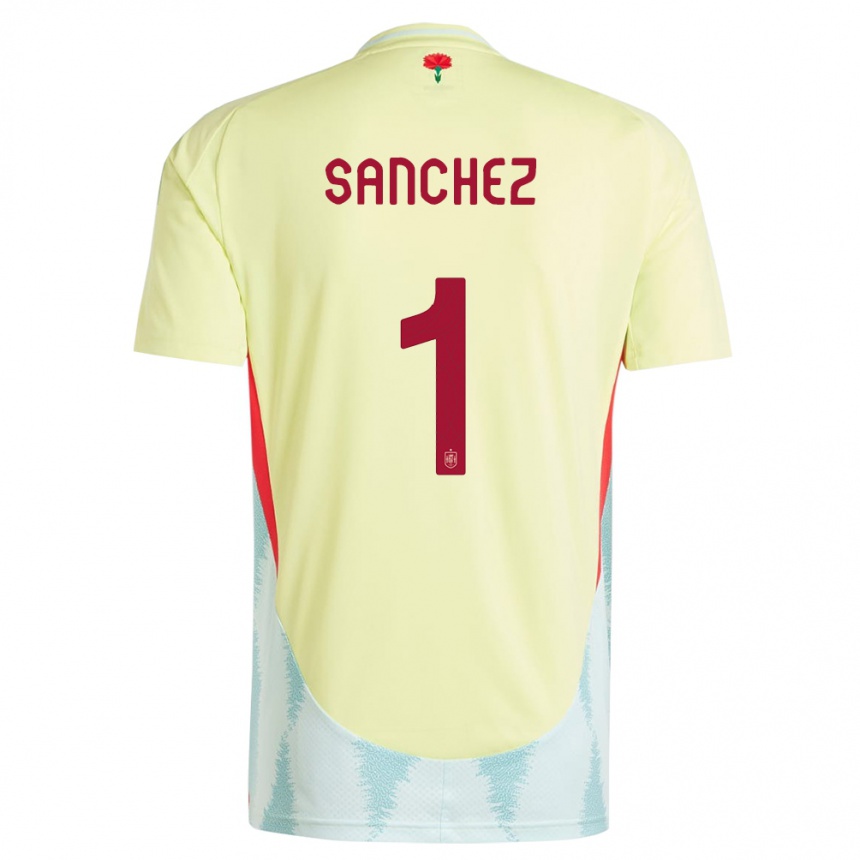 Niño Fútbol Camiseta España Robert Sanchez #1 Amarillo 2ª Equipación 24-26 Argentina