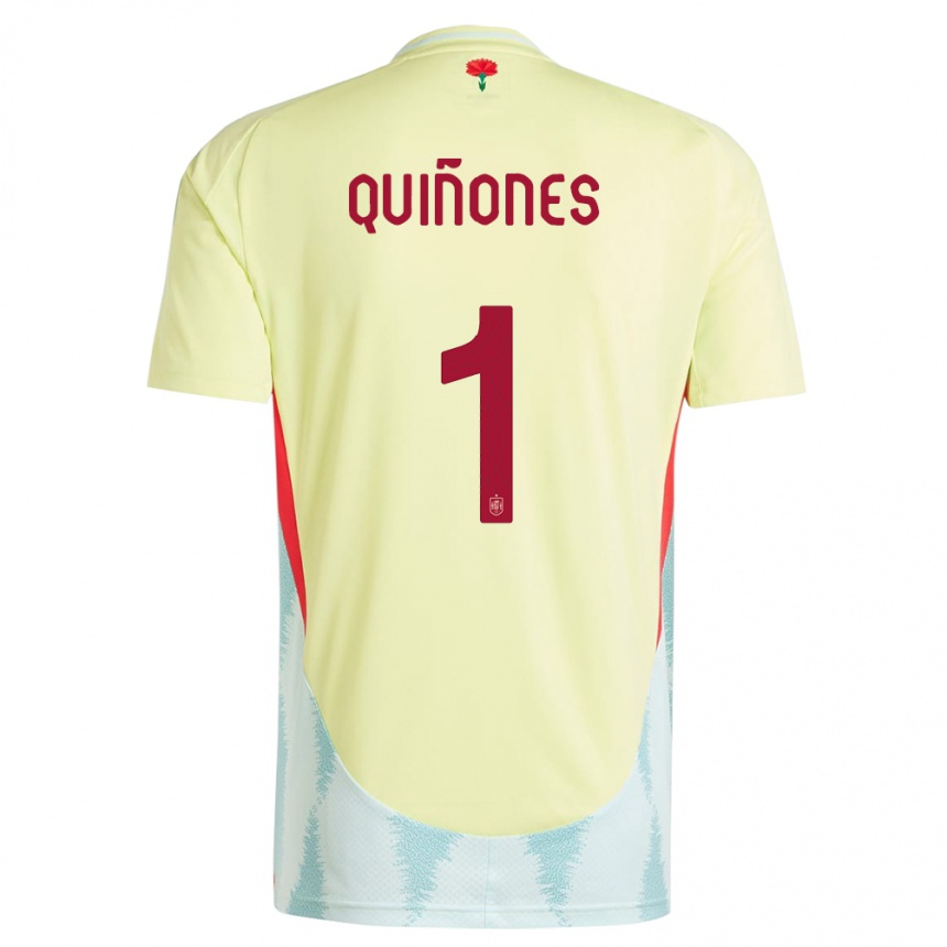 Niño Fútbol Camiseta España Mariasun Quinones #1 Amarillo 2ª Equipación 24-26 Argentina