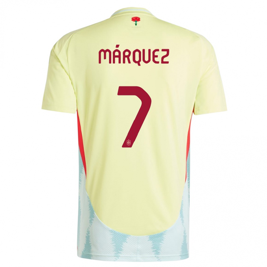 Niño Fútbol Camiseta España Rosa Marquez #7 Amarillo 2ª Equipación 24-26 Argentina