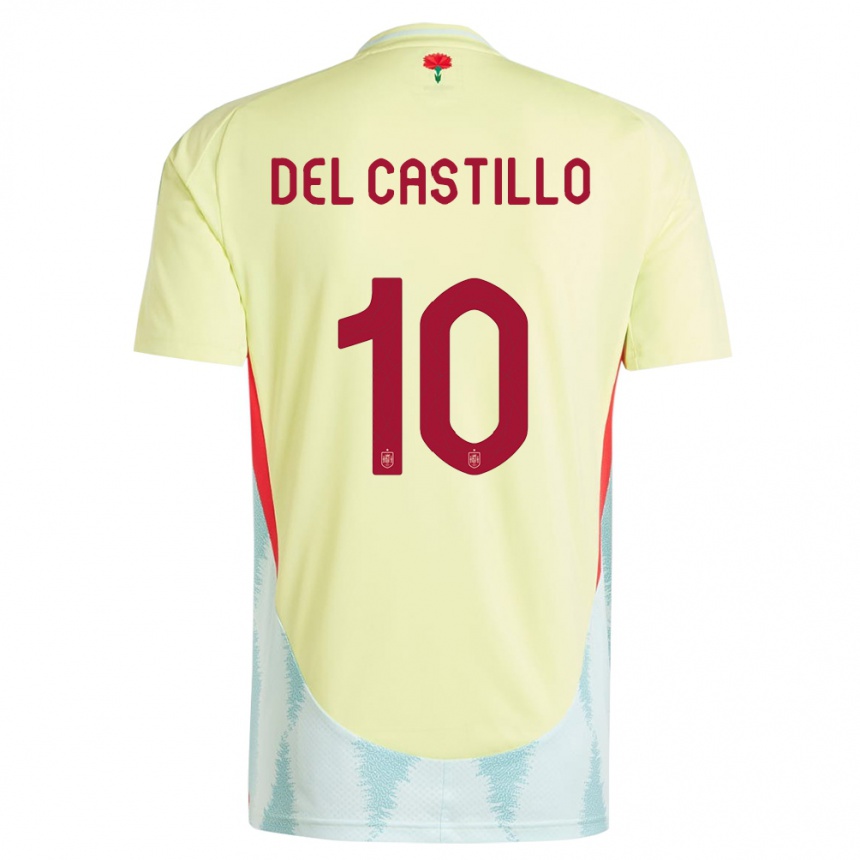 Niño Fútbol Camiseta España Athenea Del Castillo #10 Amarillo 2ª Equipación 24-26 Argentina