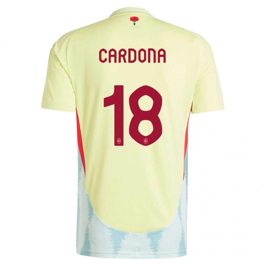 Niño Fútbol Camiseta España Marta Cardona #18 Amarillo 2ª Equipación 24-26 Argentina