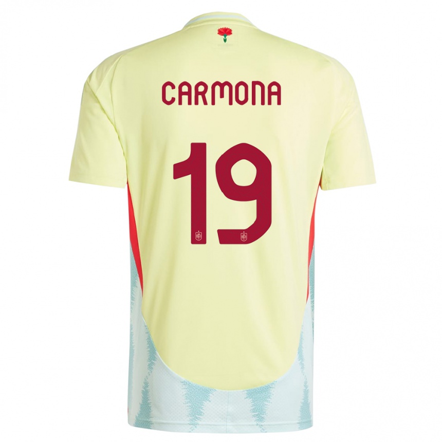 Niño Fútbol Camiseta España Olga Carmona #19 Amarillo 2ª Equipación 24-26 Argentina