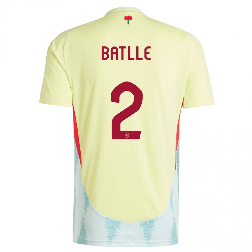 Niño Fútbol Camiseta España Ona Batlle #2 Amarillo 2ª Equipación 24-26 Argentina