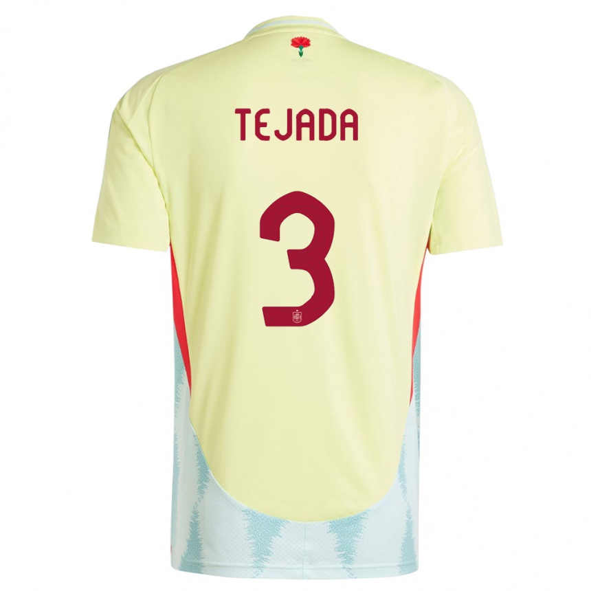 Niño Fútbol Camiseta España Ana Tejada #3 Amarillo 2ª Equipación 24-26 Argentina