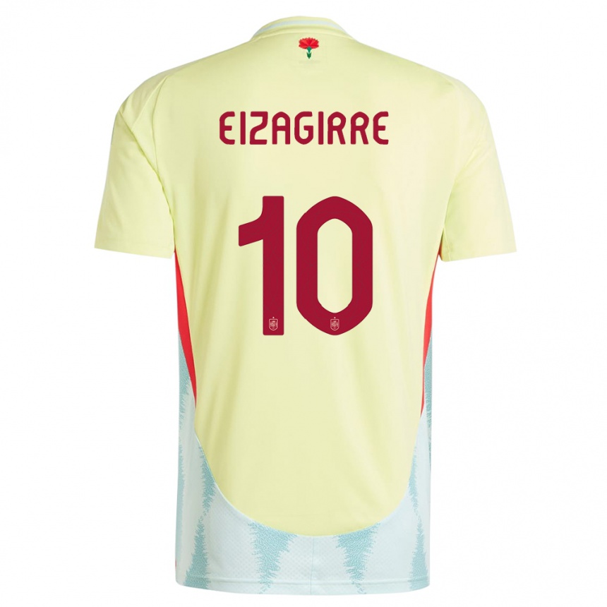 Niño Fútbol Camiseta España Nerea Eizagirre #10 Amarillo 2ª Equipación 24-26 Argentina