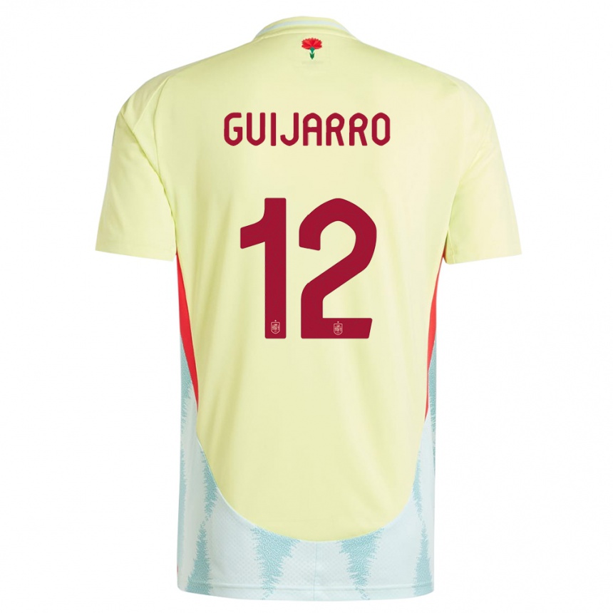 Niño Fútbol Camiseta España Patricia Guijarro #12 Amarillo 2ª Equipación 24-26 Argentina