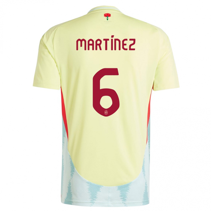 Niño Fútbol Camiseta España Roger Martinez #6 Amarillo 2ª Equipación 24-26 Argentina