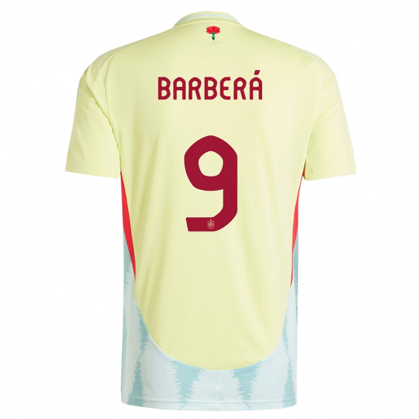 Niño Fútbol Camiseta España Victor Barbera #9 Amarillo 2ª Equipación 24-26 Argentina