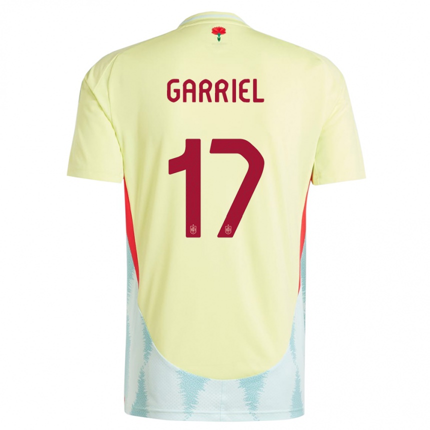 Niño Fútbol Camiseta España Ivan Garriel #17 Amarillo 2ª Equipación 24-26 Argentina