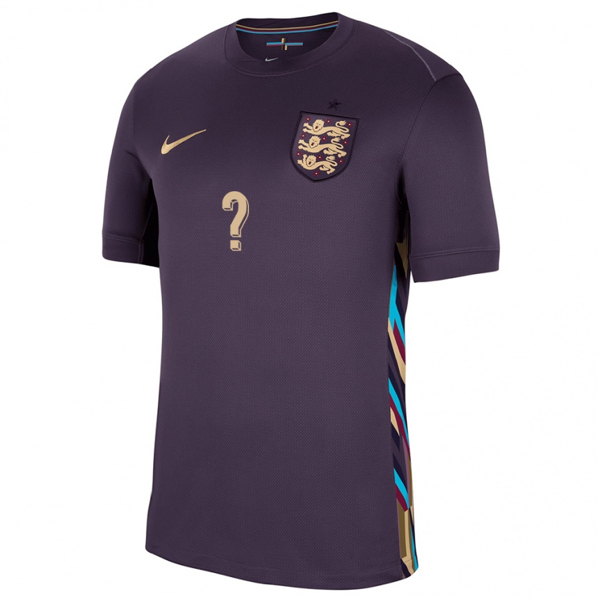 Niño Fútbol Camiseta Inglaterra Su Nombre #0 Pasa Oscura 2ª Equipación 24-26 Argentina