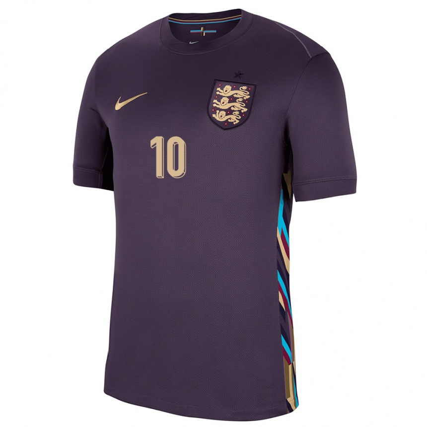 Niño Fútbol Camiseta Inglaterra Jude Bellingham #10 Pasa Oscura 2ª Equipación 24-26 Argentina