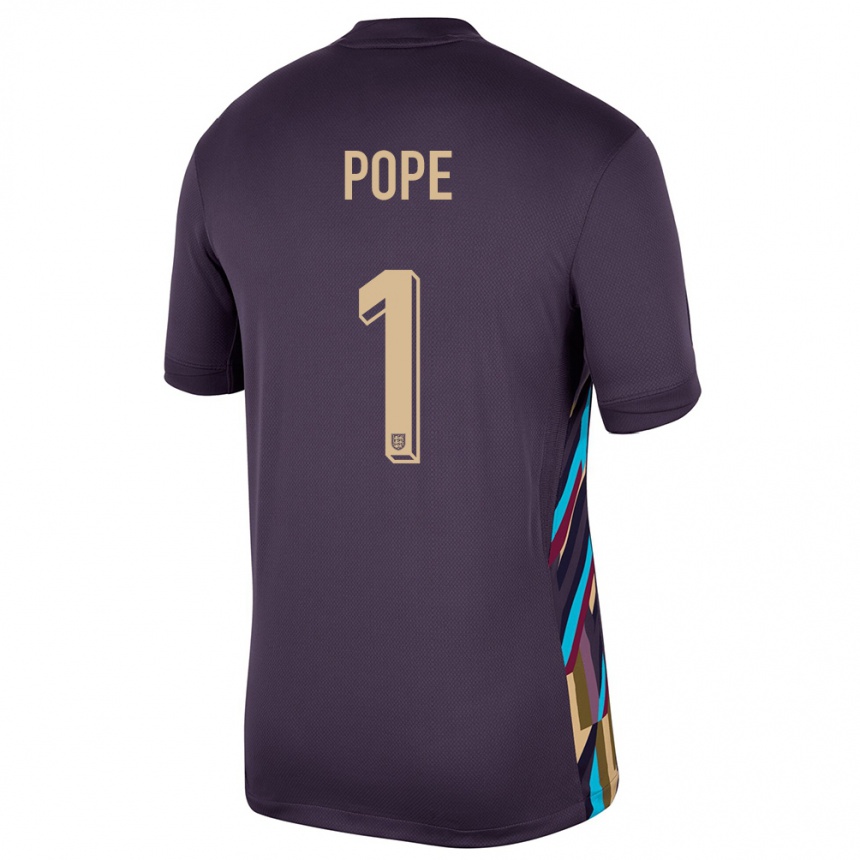 Niño Fútbol Camiseta Inglaterra Nick Pope #1 Pasa Oscura 2ª Equipación 24-26 Argentina