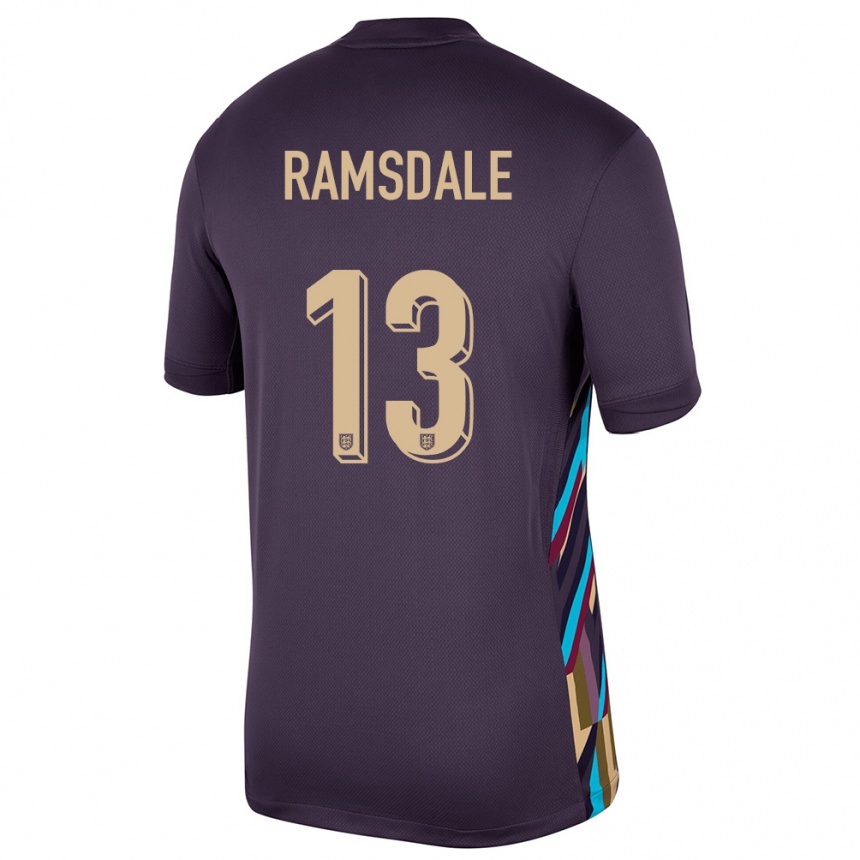 Niño Fútbol Camiseta Inglaterra Aaron Ramsdale #13 Pasa Oscura 2ª Equipación 24-26 Argentina