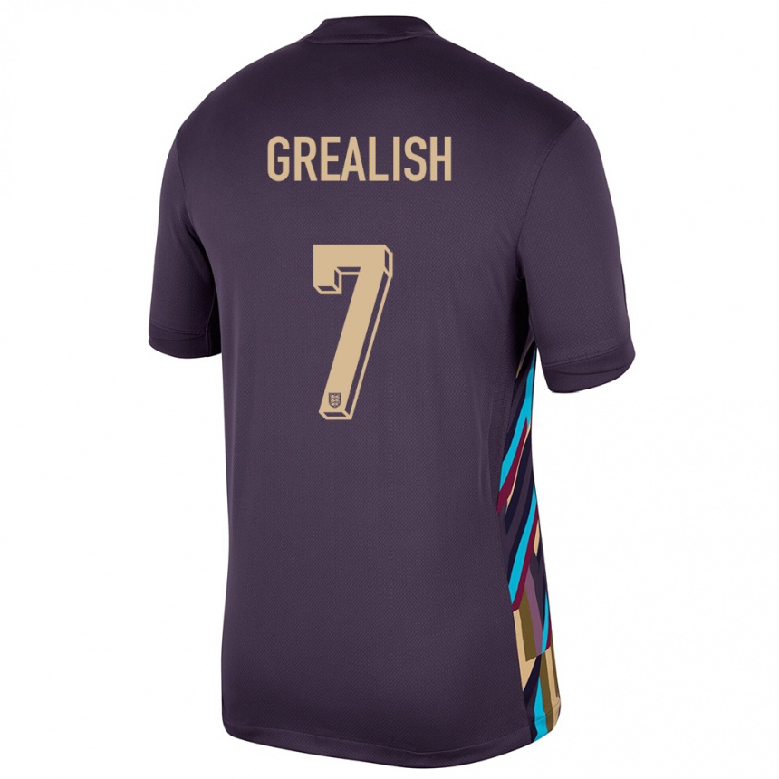 Niño Fútbol Camiseta Inglaterra Jack Grealish #7 Pasa Oscura 2ª Equipación 24-26 Argentina