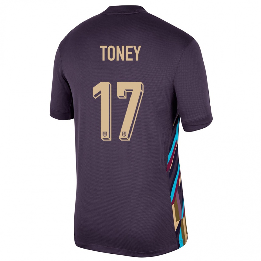 Niño Fútbol Camiseta Inglaterra Ivan Toney #17 Pasa Oscura 2ª Equipación 24-26 Argentina