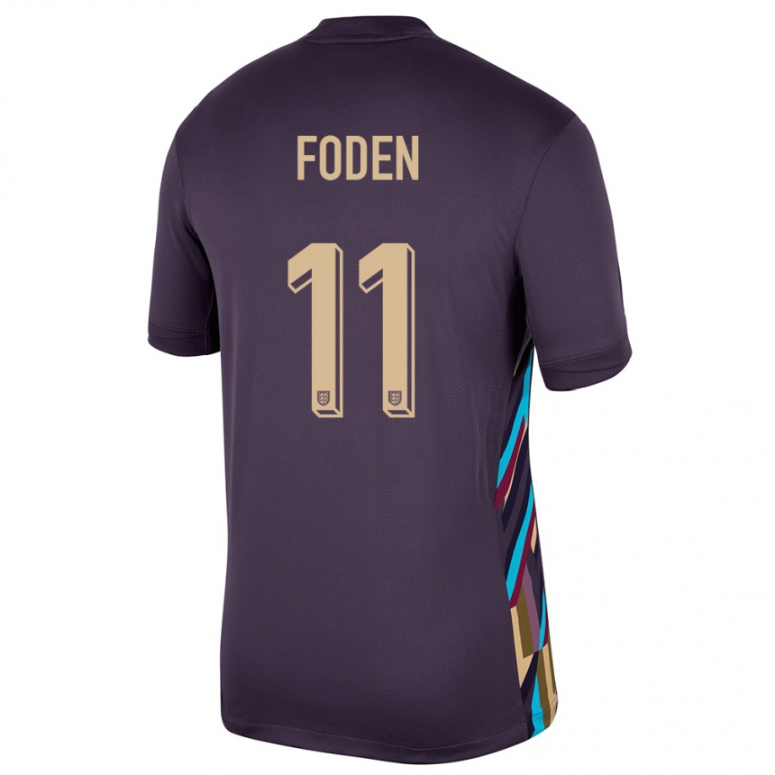 Niño Fútbol Camiseta Inglaterra Phil Foden #11 Pasa Oscura 2ª Equipación 24-26 Argentina