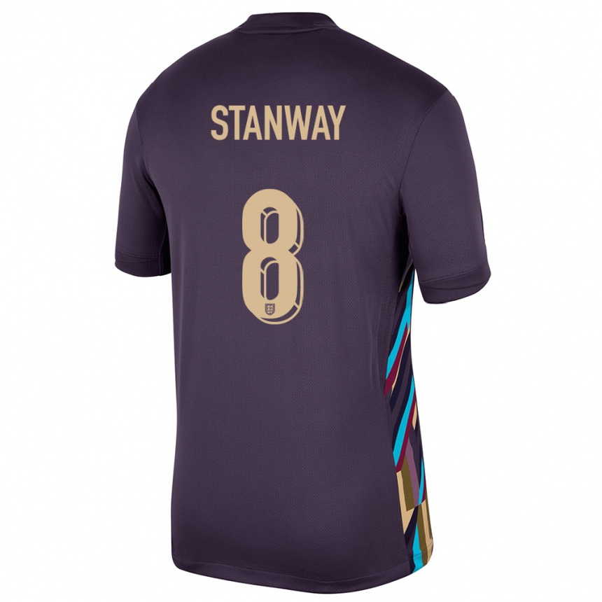 Niño Fútbol Camiseta Inglaterra Georgia Stanway #8 Pasa Oscura 2ª Equipación 24-26 Argentina