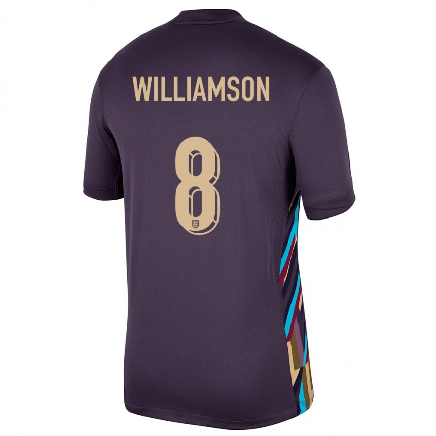 Niño Fútbol Camiseta Inglaterra Leah Williamson #8 Pasa Oscura 2ª Equipación 24-26 Argentina