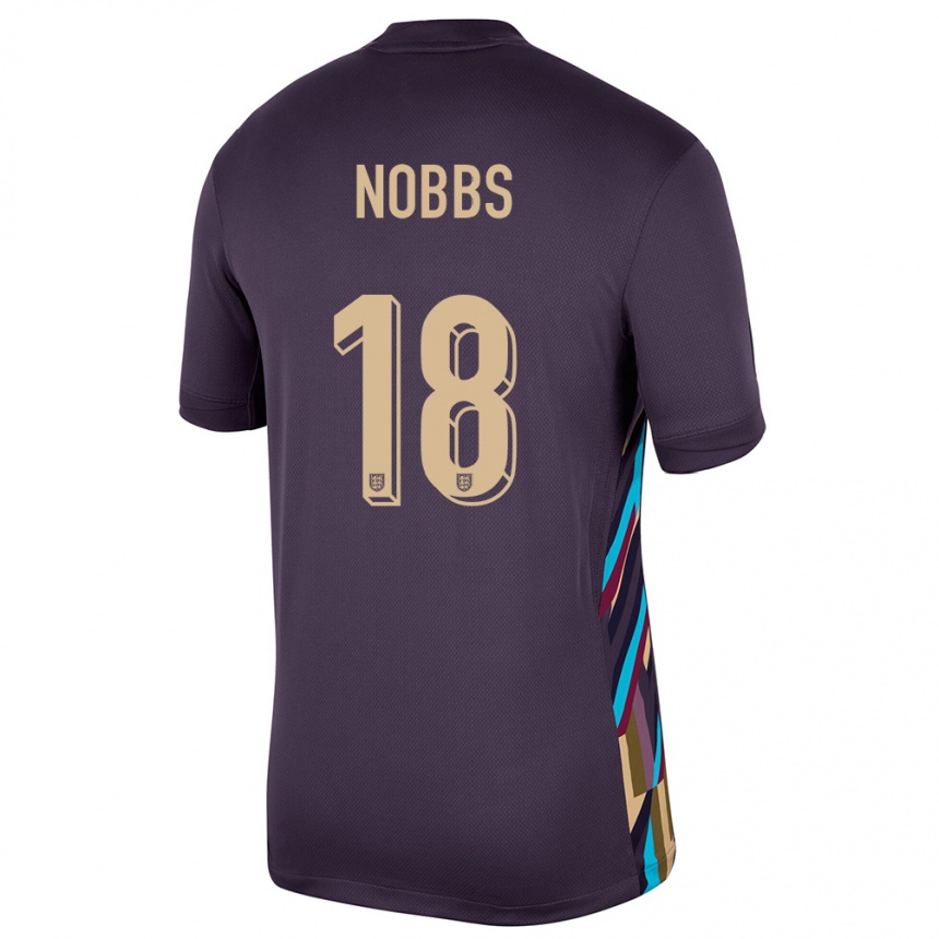 Niño Fútbol Camiseta Inglaterra Jordan Nobbs #18 Pasa Oscura 2ª Equipación 24-26 Argentina