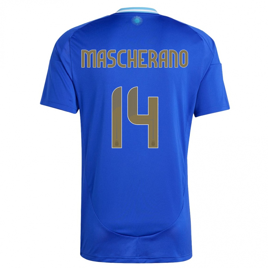 Niño Fútbol Camiseta Argentina Javier Mascherano #14 Azul 2ª Equipación 24-26 Argentina