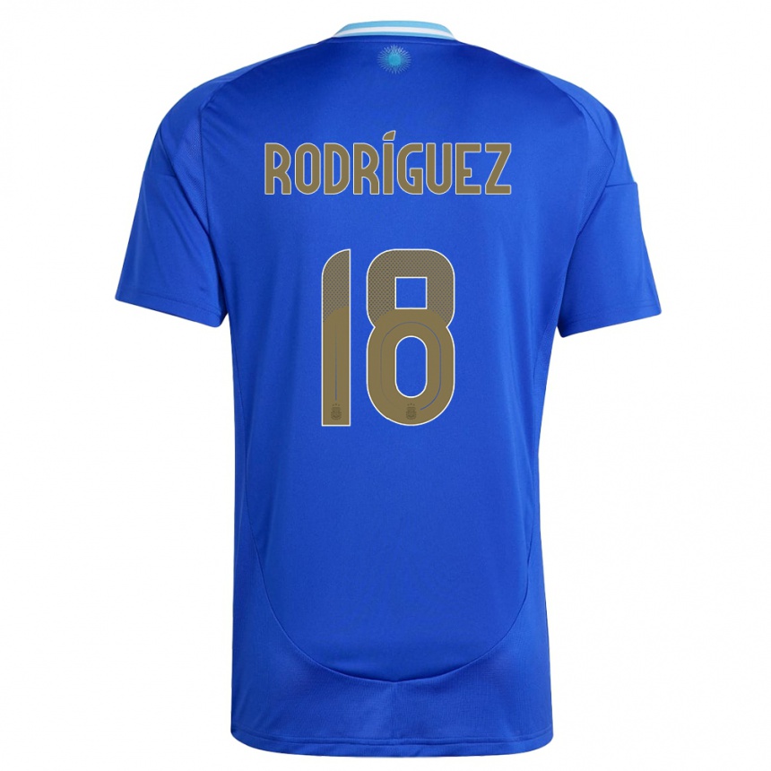 Niño Fútbol Camiseta Argentina Guido Rodriguez #18 Azul 2ª Equipación 24-26 Argentina