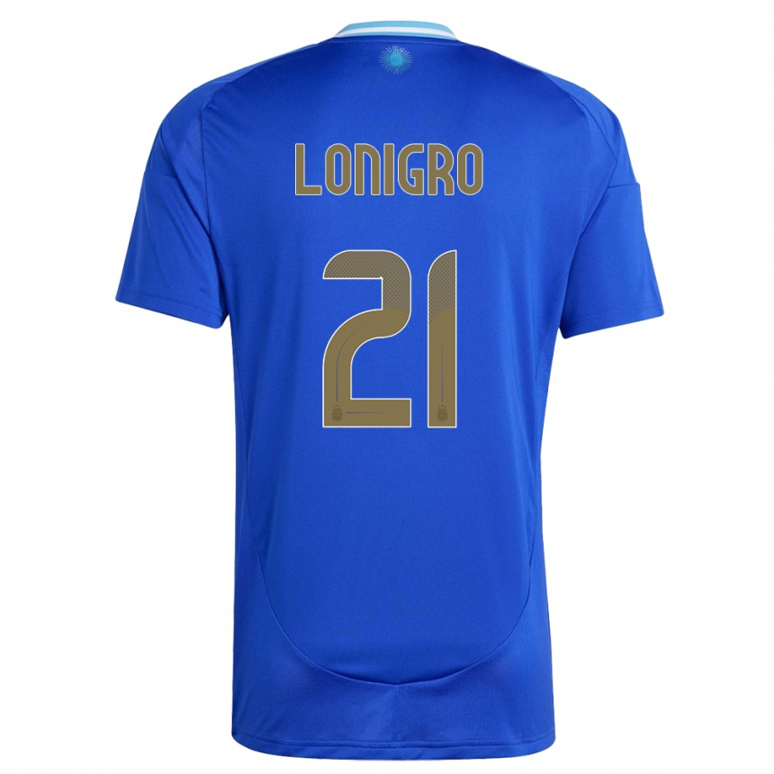 Niño Fútbol Camiseta Argentina Erica Lonigro #21 Azul 2ª Equipación 24-26 Argentina