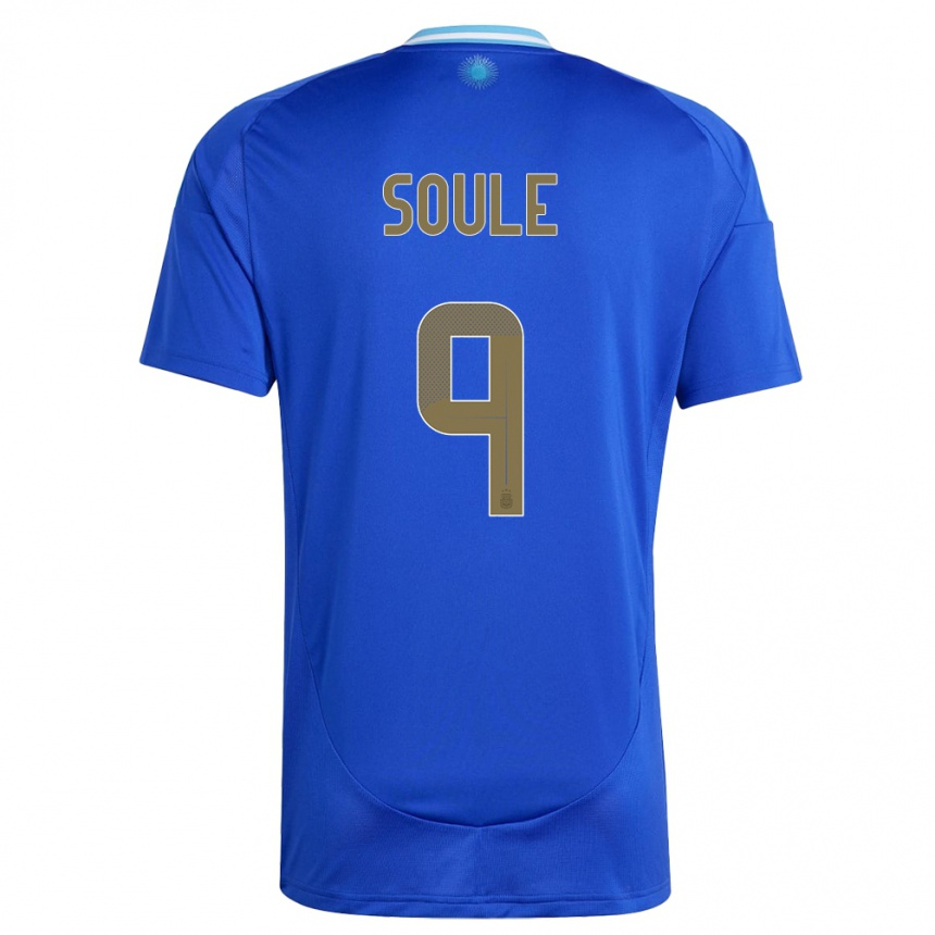 Niño Fútbol Camiseta Argentina Matias Soule #9 Azul 2ª Equipación 24-26 Argentina