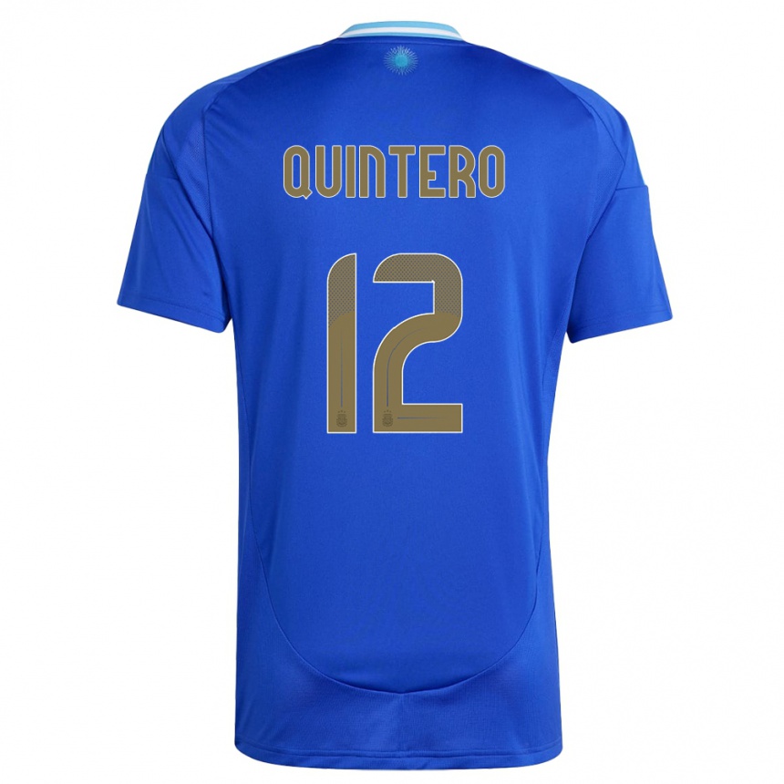 Niño Fútbol Camiseta Argentina Valentino Quintero #12 Azul 2ª Equipación 24-26 Argentina