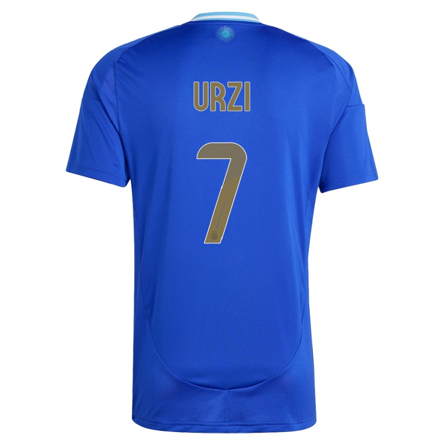 Niño Fútbol Camiseta Argentina Agustin Urzi #7 Azul 2ª Equipación 24-26 Argentina