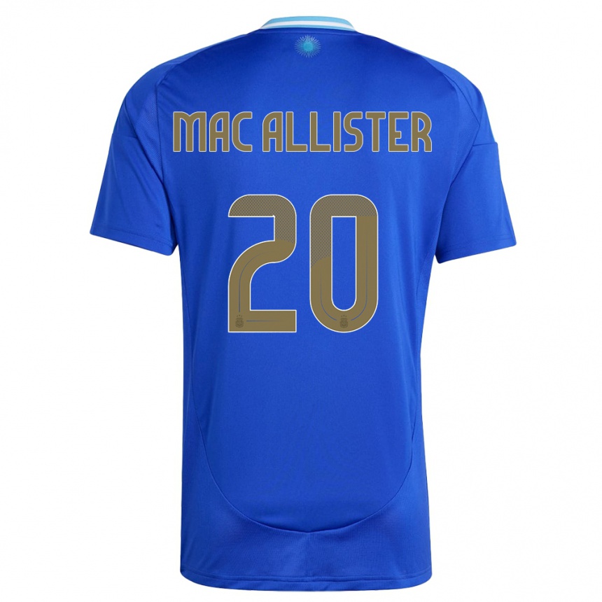 Niño Fútbol Camiseta Argentina Alexis Mac Allister #20 Azul 2ª Equipación 24-26 Argentina