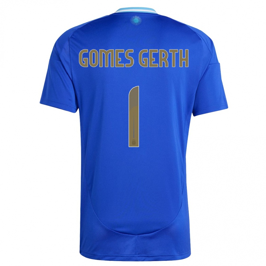 Niño Fútbol Camiseta Argentina Federico Gomes Gerth #1 Azul 2ª Equipación 24-26 Argentina