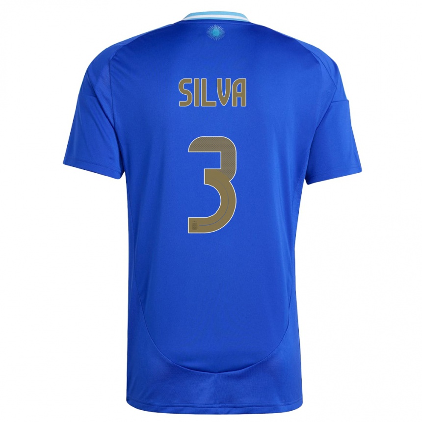 Niño Fútbol Camiseta Argentina Tomas Silva #3 Azul 2ª Equipación 24-26 Argentina