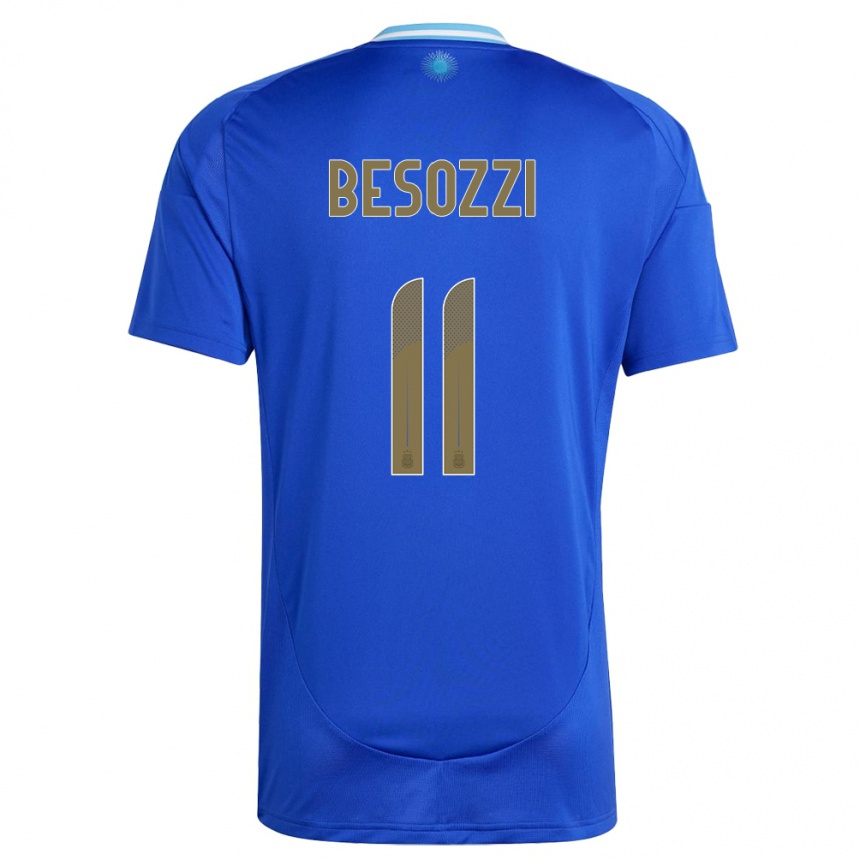 Niño Fútbol Camiseta Argentina Lucas Besozzi #11 Azul 2ª Equipación 24-26 Argentina