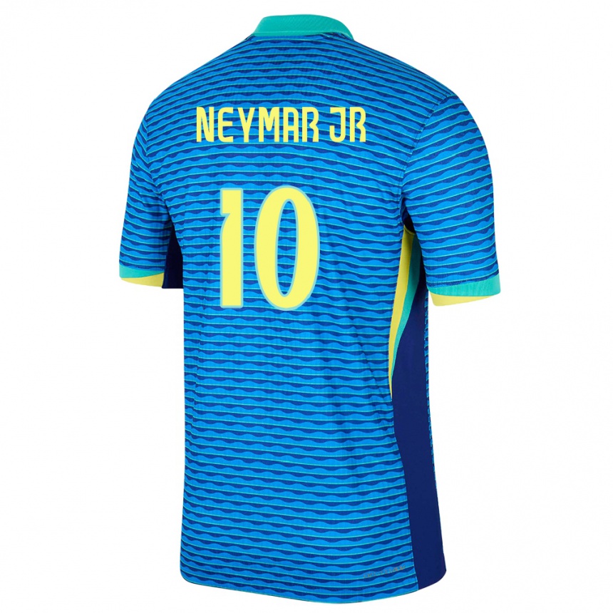 Niño Fútbol Camiseta Brasil Neymar #10 Azul 2ª Equipación 24-26 Argentina