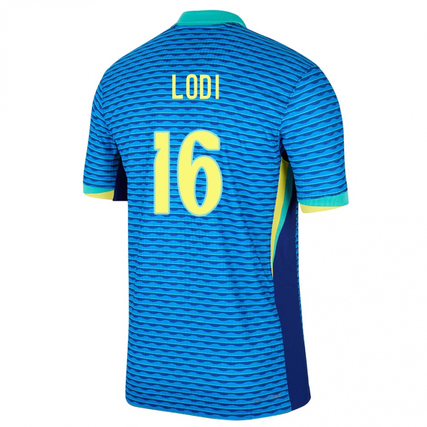 Niño Fútbol Camiseta Brasil Renan Lodi #16 Azul 2ª Equipación 24-26 Argentina