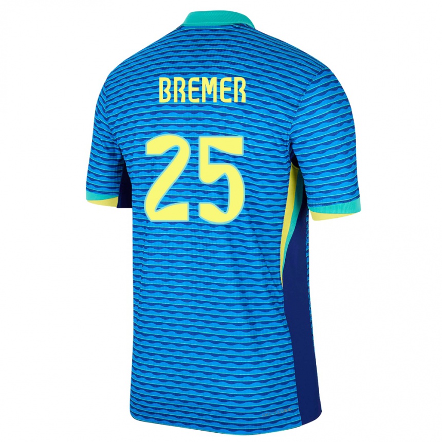 Niño Fútbol Camiseta Brasil Bremer #25 Azul 2ª Equipación 24-26 Argentina