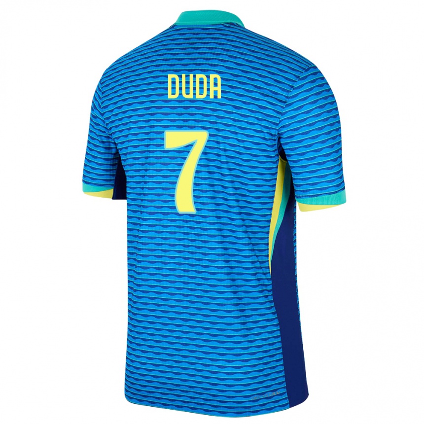 Niño Fútbol Camiseta Brasil Duda Francelino #7 Azul 2ª Equipación 24-26 Argentina