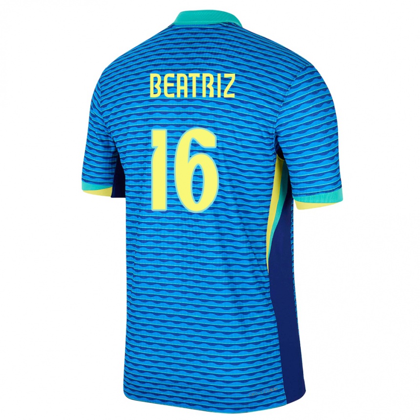 Niño Fútbol Camiseta Brasil Beatriz #16 Azul 2ª Equipación 24-26 Argentina