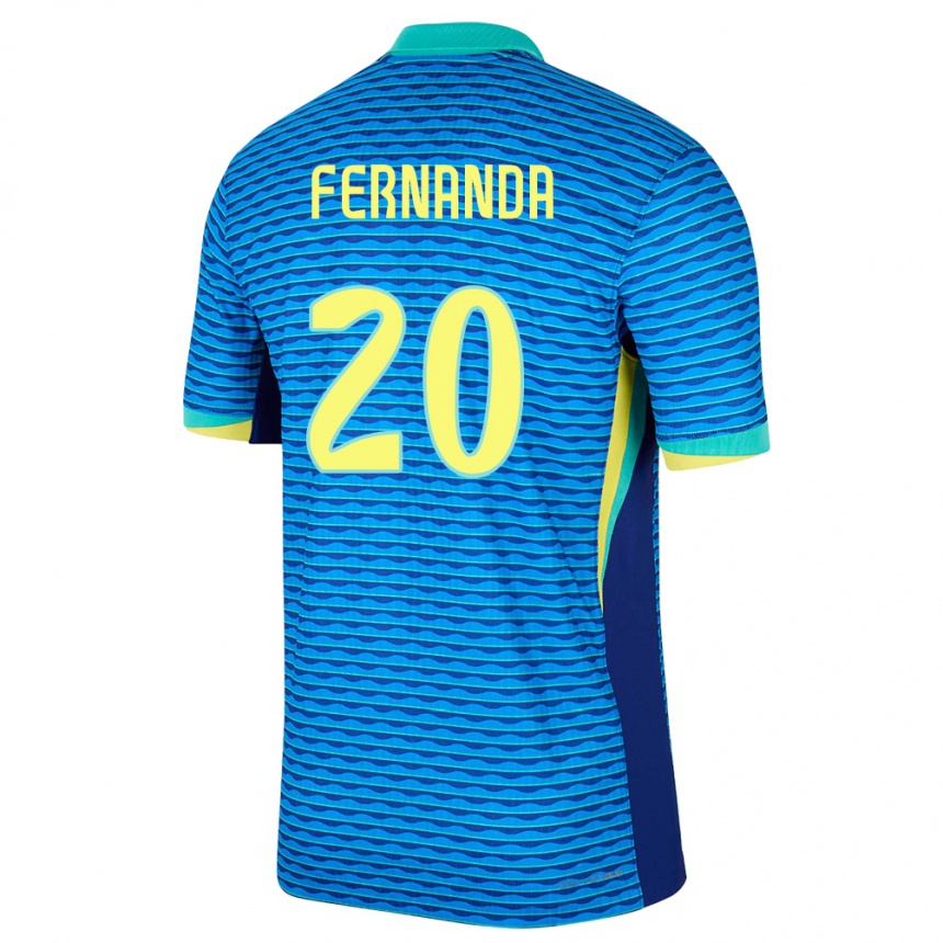 Niño Fútbol Camiseta Brasil Fernanda Palermo #20 Azul 2ª Equipación 24-26 Argentina