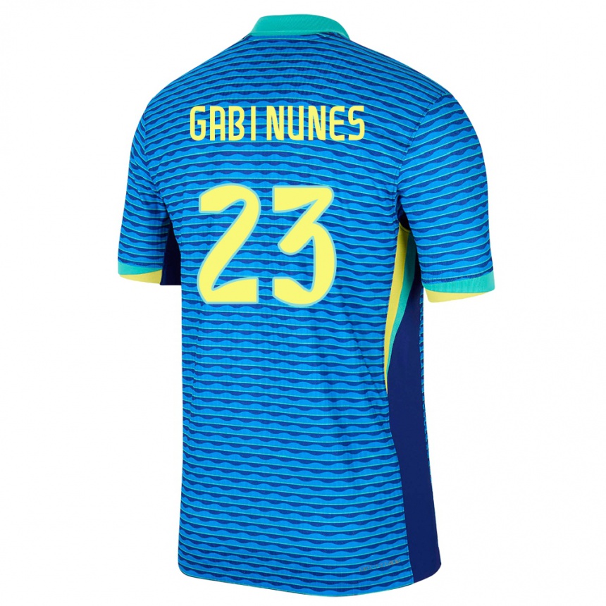 Niño Fútbol Camiseta Brasil Gabi Nunes #23 Azul 2ª Equipación 24-26 Argentina