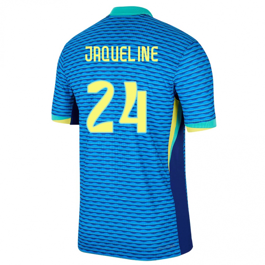 Niño Fútbol Camiseta Brasil Jaqueline #24 Azul 2ª Equipación 24-26 Argentina