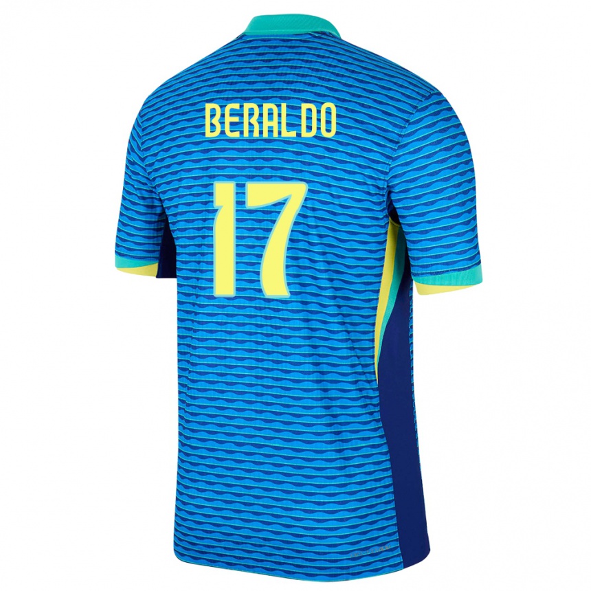 Niño Fútbol Camiseta Brasil Lucas Beraldo #17 Azul 2ª Equipación 24-26 Argentina