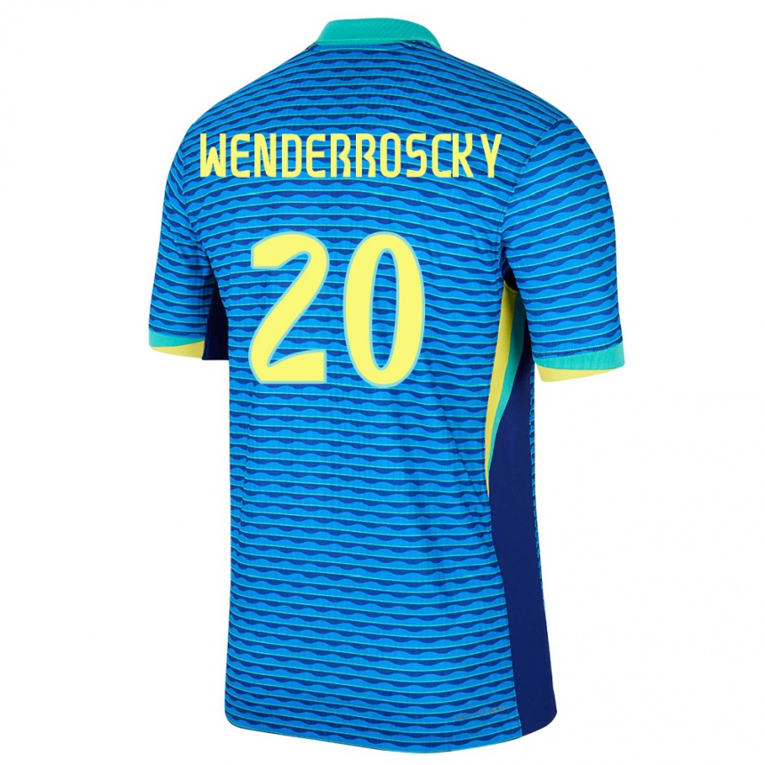 Niño Fútbol Camiseta Brasil Arthur Wenderroscky #20 Azul 2ª Equipación 24-26 Argentina